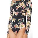 Roxy  -NWT- Garden Long Sleeve Surf Wetsuit One Piece Swim Black Floral | Large Photo 0