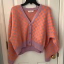 idem Ditto Purple And Orange Gingham Sweater Photo 0