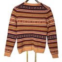 Brooks Brothers  Red Fleece Sz Small Merino Wool Blend Sweater Fair Isle Classic Photo 3