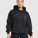 Gymshark  Weightlifting Club Oversized Black Hoodie Athleisure Gym Workout SZ S Photo 0