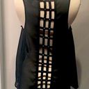 Material Girl Sheer black caged back top Photo 0