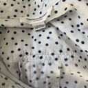 BeachLunchLounge Black White Polkadot Long Sleeve Button Up Blouse in a Size Large Photo 2