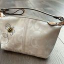 Coach Limited Edition  Signature Optic White Cream Monogram Bumble Bee Mini Hobo Photo 0