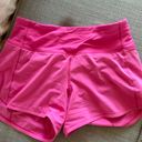 Lululemon Sonic Pink Speed Up Shorts Photo 2