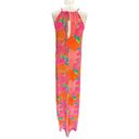 Trina Turk NWT  Milan Gingko floral halter maxi dress pink blue orange size XL Photo 4