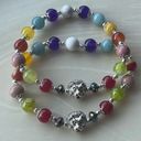 Head Lion  one NEW stretch bracelet beaded rainbow carnelian rhodonite Amazonite Photo 4