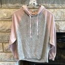 Pink republic  hoodie pink velvet feel sleeves gray body size small Photo 0