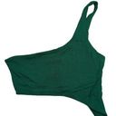 Naked Wardrobe  Kelly Green Smooth Side Asymmetrical Crop Top NW-T2619 XS New Photo 0