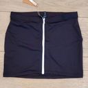 SKIMS NWT!  Zip-Up Swim Mini Skirt in Onyx Photo 2