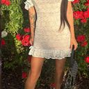 Selfie Leslie NWT  Verona Off-Shoulder Lace Overlay Mini Dress in White sz XS Photo 11