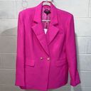 Generation Love  Women's Meg Crepe Blazer LARGE Magenta Career Happy Hour Classic Photo 2