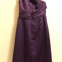 David's Bridal David’s Bridal Purple One Shoulder Satin Dress 2 Photo 4