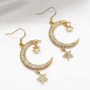 Moon and Star Dangle Earrings Photo 0