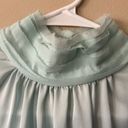 Rococo NWT Idem Ditto Seafoam Green Satin High Neck Tank/Blouse Sieze Small Photo 2