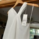 Vince  White Twist Front Halter Cotton Dress Photo 3