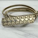 The Bar Vintage Buckle Gold Tone Coil Stretch Cinch Belt Size XS Small S Womens Photo 1