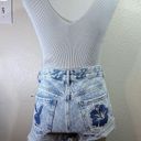 PacSun Playboy by  Lanai Denim Patch Cutoff Festival Shorts Blue Size 27 Photo 1