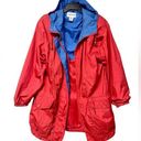 Cabin creek  oversized Women's Red and Blue Jacket EUC Photo 0