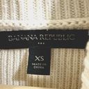 Banana Republic  Asymmetrical Slant Zip Sweater Turtleneck Ribbed Knit Cream XS Photo 5