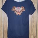 Harley Davidson  Daytona Beach V Neck Short Sleeve Size M with logos and … Photo 2