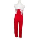 by the way. Kathleen Strap Red Lace Up Back Tapered Pant Jumpsuit Women’s Size XS Photo 4