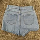 PacSun Mom Shorts Medium Wash Blue Denim Cuffed High Waisted Jean Short Size 28 Photo 3