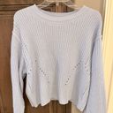 True Craft Baby Blue like new Sweater Lightweight Acrylic Comfy Womens Medium Cropped Photo 7