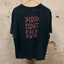 The Vintage Shop Vintage Blood Feast Face Fate Ghoul Zombie Graphic Double Sided Band Tee XL Goth Photo 3