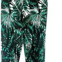 Krass&co D& Beach Pull-On Womens Pants Size LT Palm Branches Tropical Green Tall Beachy Photo 0