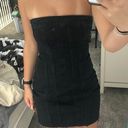 ZARA Black Denim Mini Dress Photo 1