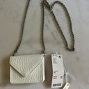 Urban Outfitters White Vegan Leather Silver Chain Mini Small Crossbody Bag Photo 1