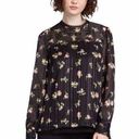 Modcloth  Accentuated Ease Black Floral Print Top Photo 0