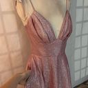 Windsor  Skyla pink Glitter Corset Formal ball gown dress with slit size medium Photo 5