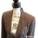 Talbots  Blazer Jacket Brown Size 8 Petite Stretch workwear business Wool Blend Photo 1