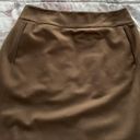 Jil Sander Brown Virgin Wool Knee Length Pencil Skirt with Pockets and Faux Slit, size 34 or US 2 Made in Italy Photo 11