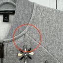 Banana Republic  (XS) Gray Sweater Jacket Full Zip Up Beaded Terry Lining Photo 4