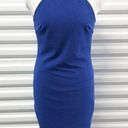 The Vanity Room  Dress Women Size Small Blue Sleeveless Faux Wrap Mini Night Out Photo 0