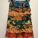 Farm Rio NWT  Mixed Prints Multi-Layered Midi Skirt Photo 8