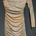 City Triangles  small gold and silver metallic glitter small dress with rusching Photo 1