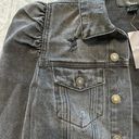 Forever 21 Charcoal Black Denim Distressed Jean Jacket  Photo 2