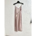 Meshki NWT  Phoebe Sleeveless Slit Sheer Iridescent Maxi Dress Taupe Women's XS Photo 6