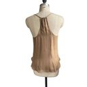 Haute Hippie NWT  Silk Racerback Cowl Neck Tank in Suntan - Small Photo 3