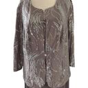 Alex Evenings  Women Size 18 2pc Set Gray Party Dress Sequin Formal 21-934 Photo 1