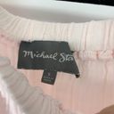 Michael Stars  Top Women's Sz S Casual Blouse Short Sleeve Off the Shoulder Pink Photo 2