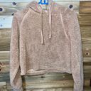 Derek Heart Semi Crop Sherpa Hoodie Photo 0