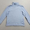 Petite Sophisticate  Womens Turtleneck Sweater Size S Blue Silk Stretch Pullover Photo 0