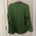 Abercrombie and Fitch green button up satin blouse in size Large Photo 5