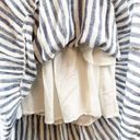 Rails  Ashlyn Rio Striped Cap Sleeve Smocked Tie Neck Midi Dress Blue White XS Photo 14