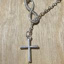 infinity Boutique Fashionable Simple  Cross Pendant Silver color Necklace Photo 1