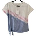 BeachLunchLounge  French Terry Side Tie Tie Dye Short Sleeve T-Shirt - XS Photo 0